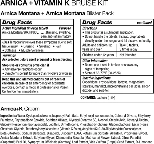Vista 5 de VitaMedica Paquete de crema de árnica y vitamina K + Arnica Montana 30X (paquete de botella y ampolla) para moretones, hinchazón, inflamación