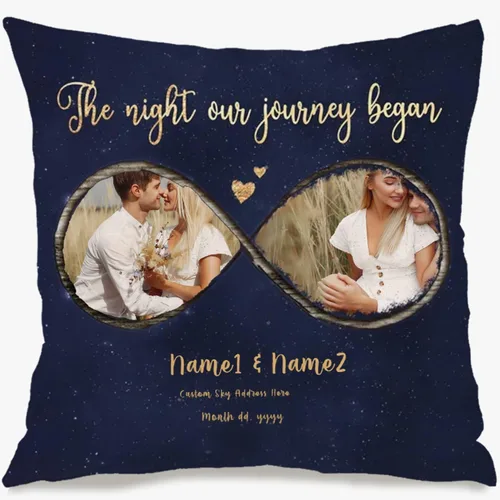 Vista 11 de One Photo Remembrance Pillow Case with Personalized Text Creating a comforting Home décor Piece That Also Brings Emotional Gift Significance