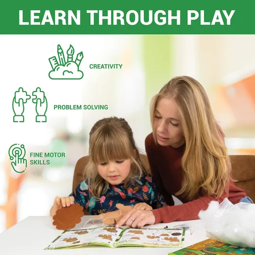 Vista 3 de Craftorama Kit de costura para niños, divertido y educativo juego de manualidades de animales para niños y niñas de 7 a 12 años, kit de manualidades