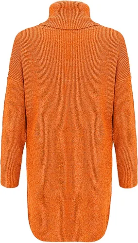 Vista 4 de Vestido de suéter sexy para mujer, ropa de punto casual, manga larga, solapa hueca, suéter de invierno
