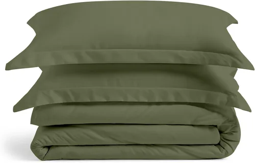 Vista 13 de Cosy House Collection Juego de funda de edredón de lujo de 2 piezas, mezcla de rayón derivado del bambú, ropa de cama ultrasuave, protector de Crema