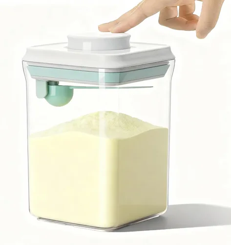 Vista 14 de Recipiente hermético de almacenamiento de alimentos con tapas, sin BPA para espagueti, cereales, harina, arroz, organizador de cocina