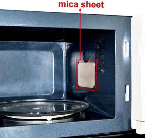 Vista 6 de Fielect 2 piezas de cubierta de guía de ondas de microondas, 7.9 in x 11.8 in x 0.006 in, hojas de placas de mica para microondas, parte