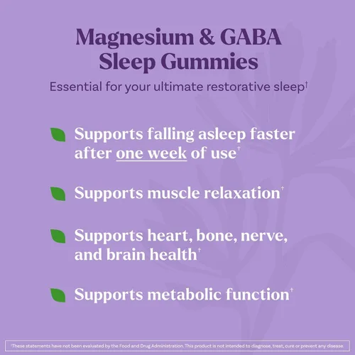 Vista 3 de Natrol Sleep & Restore - Gomitas de mezcla de glicinato de magnesio, magnesio para ayudar al sueño para adultos, sin melatonina, sabor a cereza