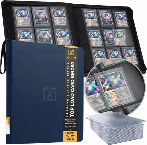 Vista 12 de X PRO Carpeta de tarjetas de carga superior, compatible con fundas de tarjetas de carga superior, se adapta a 252 20 cargadores premium incluidos