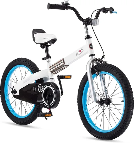 Vista 15 de Royalbaby Bicicleta Cubetube para niños de 3 a 9 años, bicicleta para niños pequeños de 12, 14, 16, 18 y 20 pulgadas, con ruedas de entrenamiento
