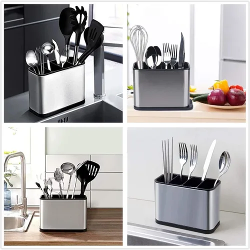 Vista 2 de KESOL Soporte para utensilios de cocina, organizador de cubiertos, 4