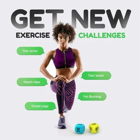 Vista 7 de TidyFriend Dados de Ejercicio – Dados de Entrenamiento de Espuma de 6 Lados para Adolescentes y Adultos, Divertido Equipo de Fitness para Clases