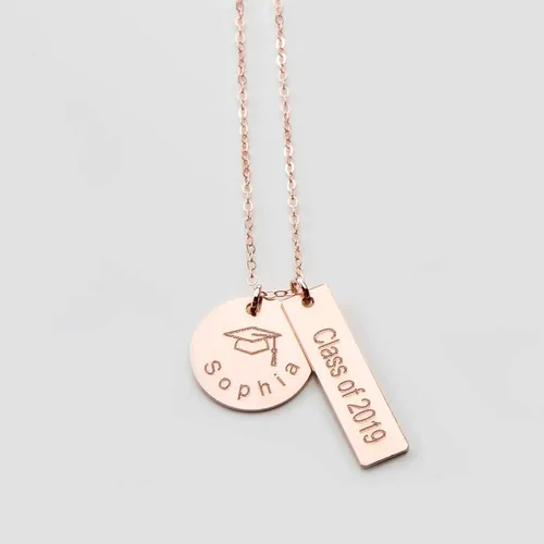 Vista 6 de Collar de graduación personalizado, regalo de graduación universitario personalizado, clase de 2023, nombre, año, escuela universitaria secundaria