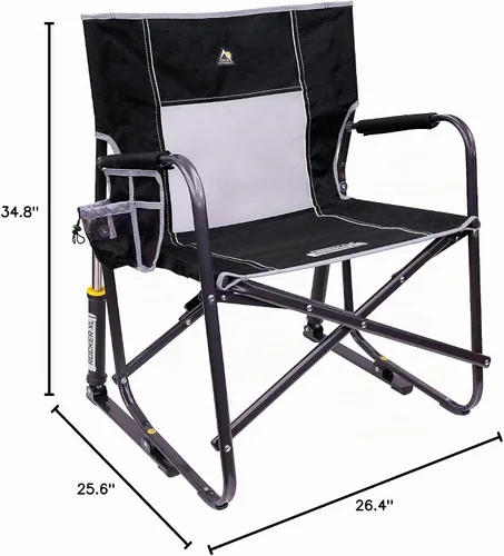 Vista 7 de GCI Outdoor Freestyle Rocker XL Silla de camping - Negro