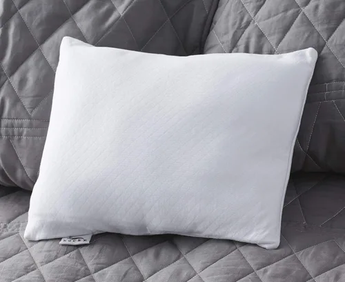 Vista 3 de Bucky Natural Bedding Collection, funda de almohada Travel Duo, 14 x 11 pulgadas, color blanco