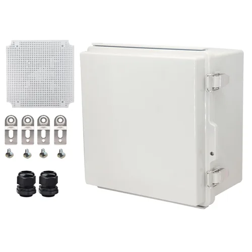 Vista 17 de Caja Eléctrica Impermeable para Exteriores Caja de Conexiones Resistente a la Intemperie IP67 Carcasa de Plástico ABS Caja de Proyecto para Gris