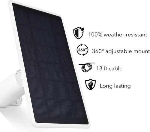 Vista 6 de Wasserstein Panel solar para cámara de seguridad inalámbrica SimpliSafe para exteriores, potente panel solar SimpliSafe para cámara al aire libre