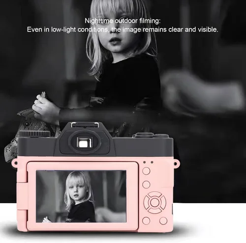 Vista 6 de Cámara digital 4K para enfoque automático de fotografía, zoom digital de 16X, cámara de vlogging de 48MP con pantalla abatible de 180° de 3