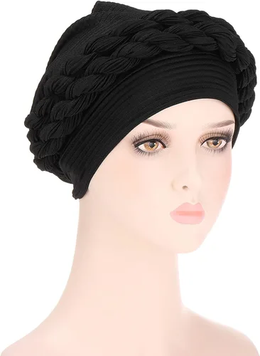 Vista 2 de Conjunto de gorro y bufanda para mujer, tejido de invierno, liso, calentador de cuello, bufandas, gorro de lana, bufandas, Halloween, Navidad