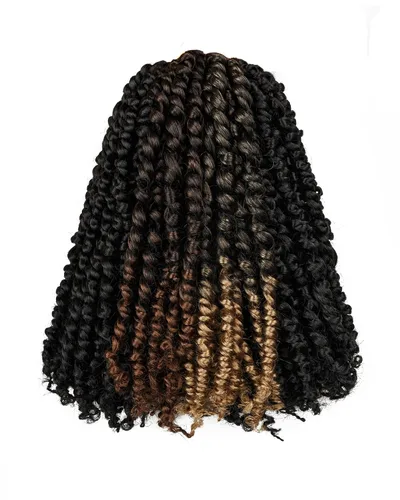Vista 34 de Paquete de 8 paquetes de cabello de ganchillo súper corto de 6 pulgadas para mujeres negras y niños, extensiones de cabello pretrenzado suave