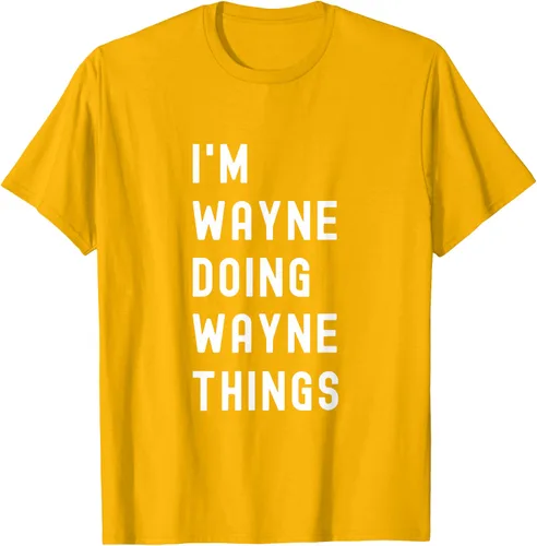 Vista 52 de Camiseta I'm Wayne Doing Wayne Things, Negro