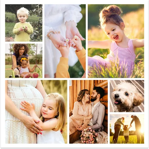 Vista 11 de CCWACPP Impresiones de lienzo de collage con foto personalizada, personalizadas, múltiples imágenes de foto en lienzo, póster personalizado, regalos