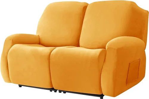 Vista 20 de Funda de terciopelo para sofá reclinable con abertura, funda elástica para sofá reclinable, funda elástica para muebles antideslizantes con parte