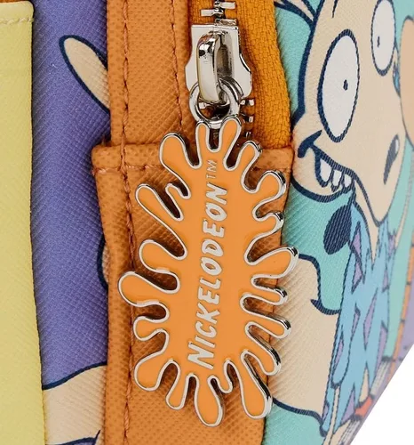 Vista 5 de Loungefly Nickelodeon Nick 90s Color Block AOP Mini Mochila, Multi colorido