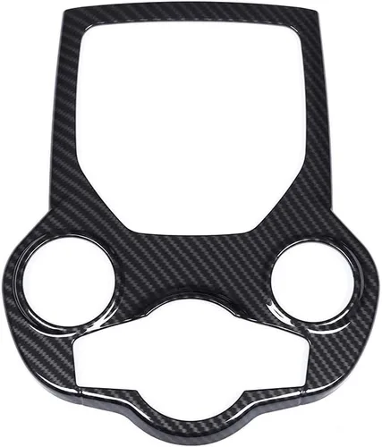Vista 5 de Pegatina de fibra de carbono ABS cromada para el interior del coche, para Alfa Romeo Giulia Stelvio 2017 2018 2019 (fibra de carbono, artículo 1)