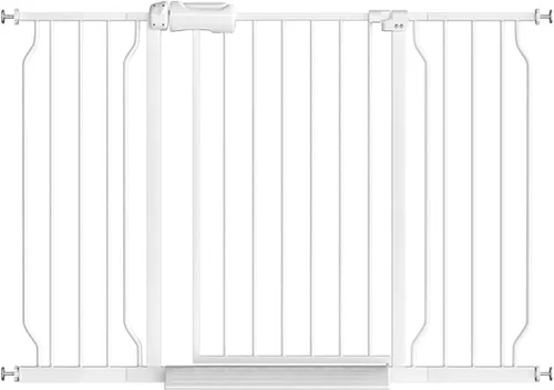 Vista 14 de Fairy Baby Extensiones de 4.72 pulgadas para caminar a través de la puerta del bebé, cierre automático, color blanco
