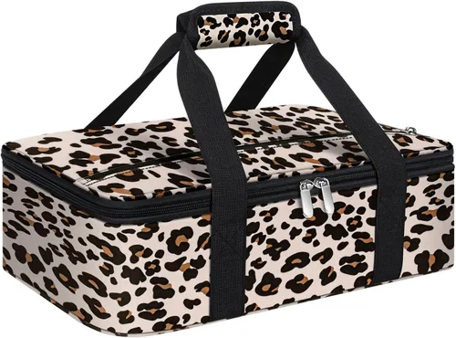 Vista 11 de Porta cacerolas aislado, porta ollas portátil para alimentos calientes o fríos, bolsa de lasaña para almuerzo para fiestas de comida, se adapta a