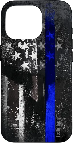 Vista 20 de Trump Police USA Flag Skull Thin Blue Line Support Case for iPhone 17