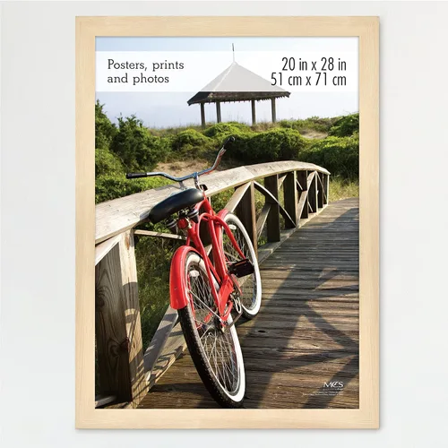 Vista 13 de MCS Marco para póster con estilo de museo, 11 x 17 pulgadas, madera de granero, vertical y horizontal, para colgar en la pared, marco grande