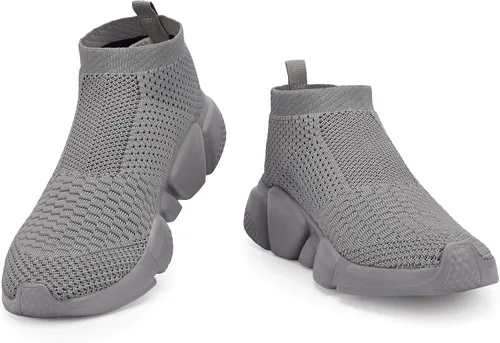 Vista 4 de Casbeam Men's Running Knit Comfortable Lightweight Breathable Casual Sports Shoes Fashion Sneakers Slip-On Walking Shoes