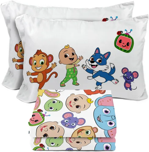 Vista 7 de Juego de sábanas para niños Sunny Side Up incluye sábanas y funda de almohada - 100% ropa de cama de microfibra y decoración para la habitación Azul