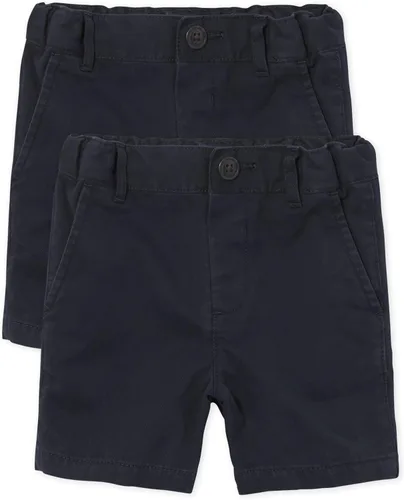 Vista 15 de The Children's Place - Pantalones cortos chinos para bebés niños Negro paquete de 3
