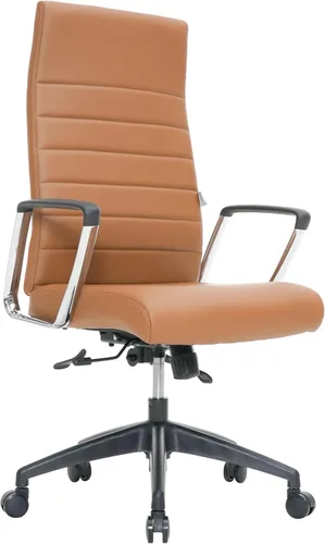Vista 35 de LeisureMod Hilton Leather Executive Office Chair, Adjustable Height Negro