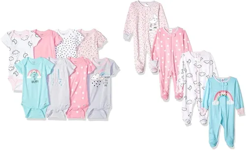 Vista 17 de Gerber Paquete de 8 mamelucos de manga corta y paquete de 4 ropa Sleep 'N Play Animales (Animals)