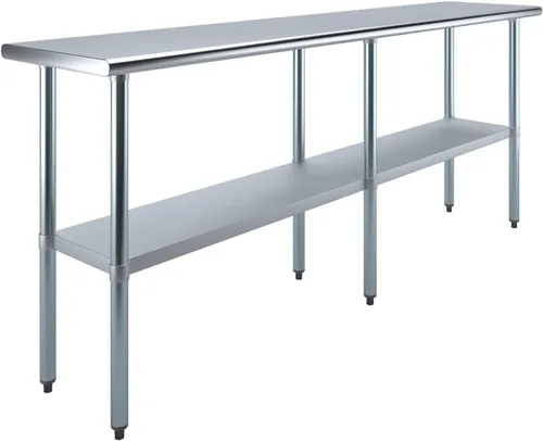 Vista 22 de Mesa de trabajo de acero inoxidable, mesa de metal