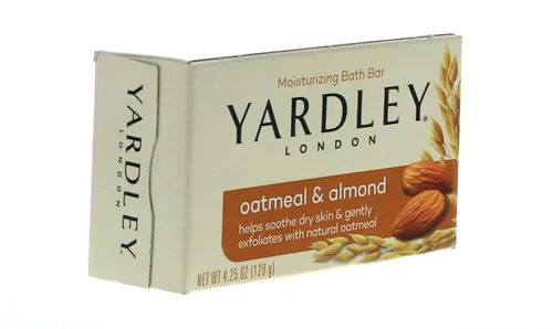 Vista 8 de Yardley - Jabón de barra de avena y almendra, 4.25 onzas, juego de 3