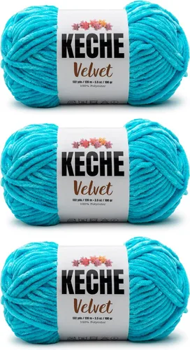 Vista 91 de Keche Hilo para ganchillo, hilo de terciopelo, chenilla suave, manta de bebé voluminosa amigurumi Yarn 3.53 oz (132 yardas) - Arona