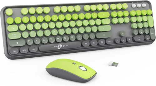 Vista 8 de FOPETT Teclado inalámbrico para computadora con retroiluminación RGB, Bluetooth 5.0/USB-C/2.4 GHz, teclado ergonómico para juegos, tapa transparente