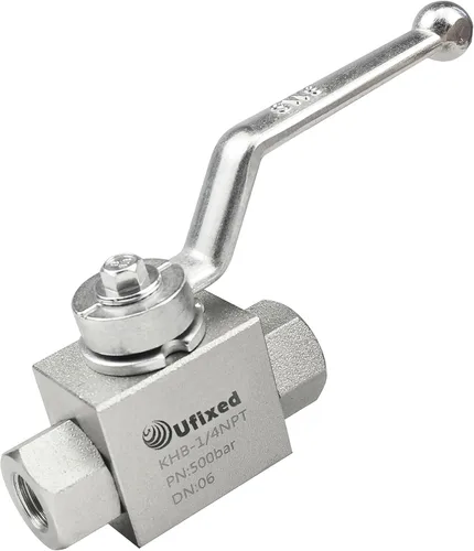 Vista 8 de 1/4" válvula de bola hidráulica de alta presión - 7250 Psi, 1/4" NPT DN10 válvula de bola con la manija