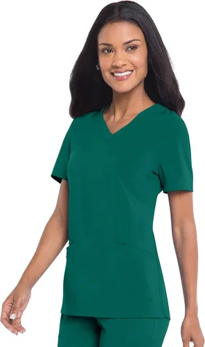 Vista 15 de Urbane Performance 9015 - Camiseta médica de ajuste a medida con 3 bolsillos para mujer Negro