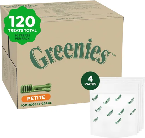 Vista 18 de Greenies Golosinas dentales naturales para perros adultos recomendadas por veterinarios, tamaño pequeño, sabor original, paquete de 3 onzas, 5