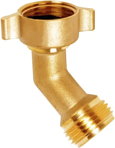 Vista 7 de Uenede Latón 3/4 "GHT 45 grados codo giratorio manguera de jardín conector, 2PCS Adaptador de manguera de jardín de rosca hembra a macho Cambiar