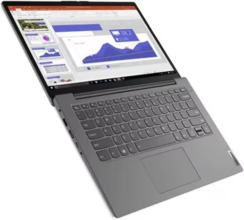 Vista 4 de Lenovo Portátil comercial V14, procesador AMD Ryzen 5 7520U de 4 núcleos, almacenamiento SSD de 1 TB, memoria DDR5 de 8 GB, pantalla FHD 1080p de 14