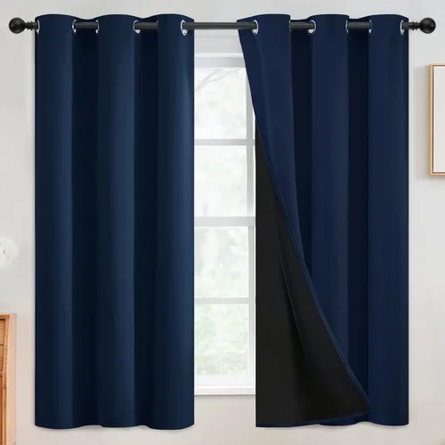 Vista 44 de SimpleHome - Cortinas opacas 100% para recámara, cortinas de ventana con ojales beige, con aislamiento térmico, cortinas de oscurecimiento
