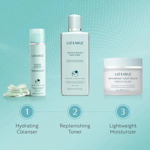 Vista 6 de Liz Earle Skin Repair Light Face Cream - Hidratante facial que aumenta la hidratación con una textura sedosa y ligera, equilibra e hidrata la piel