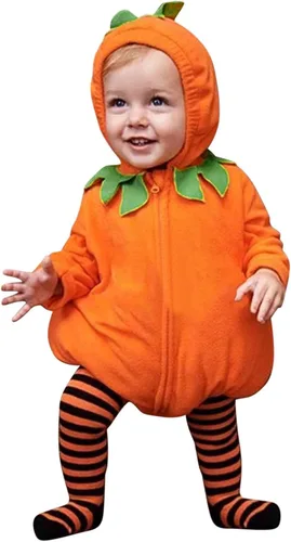 Vista 10 de Disfraz de calabaza para bebé, unisex para niños pequeños