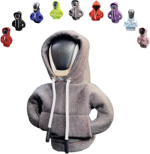 Vista 22 de Funda para palanca de cambios de automóvil, suéter divertido con pomo de palanca de cambios, sudadera con capucha para decoración y protección