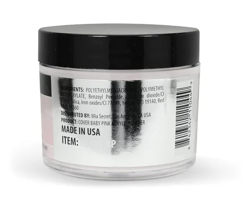 Vista 2 de Mia Secret Cubierta de polvo acrílico rosa bebé 2 oz.