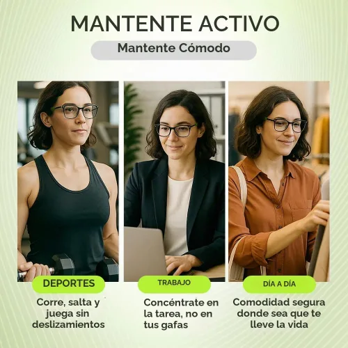 Vista 7 de Agarres para orejas de gafas HedgeHoggles - Agarres ajustables de silicona antideslizantes para gafas - Retenedores de gafas no deslizantes