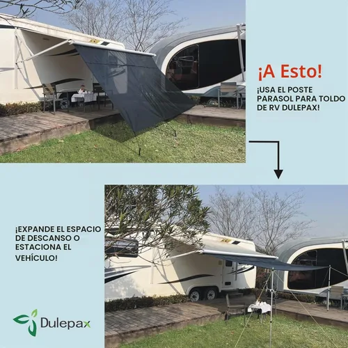 Vista 6 de Dulepax Barras de Sombra para Toldo de RV. Juego de Dos, Varillas de Aluminio Ajustables para Pantalla de Sombra de Toldo de RV. Expande el Espacio